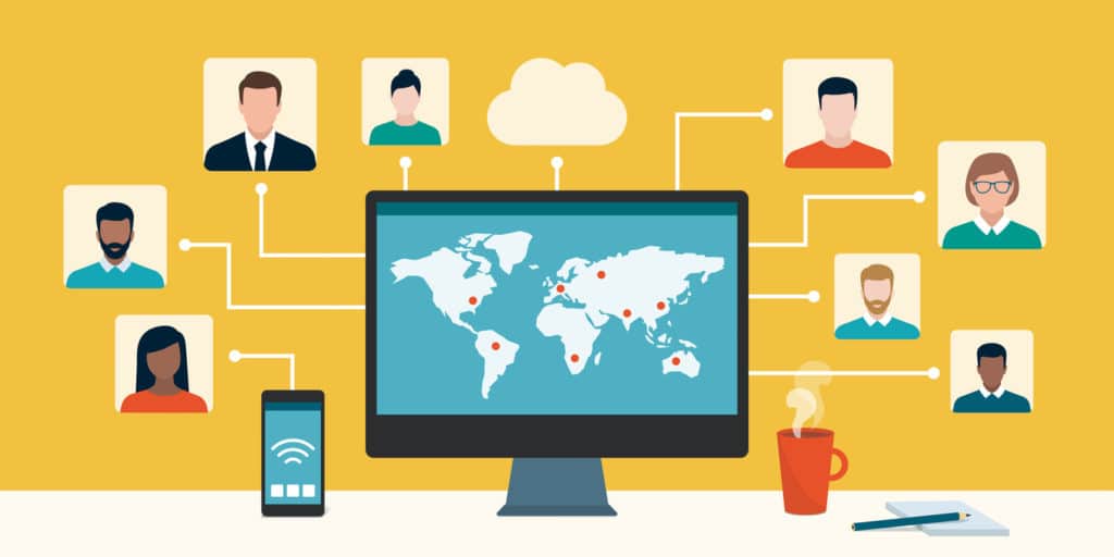 Business operations can be optimized through technology to connect global employees. 